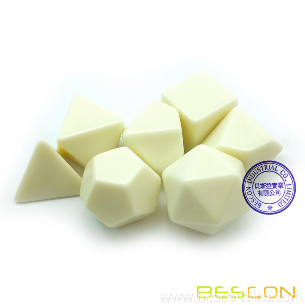 Customizable Ivory Blank Opaque Polyhedral Dice 2 Customizable Ivory Blank Opaque Polyhedral Dice 2